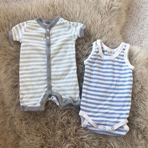 Strip baby onesie shorts and short sleeve 🌟